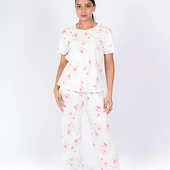 KNIT CLOUDY TEE WITH PANT PJ MN 362-3RD