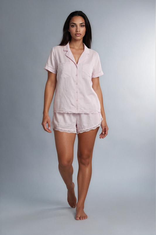 COTTON MIMMY PJ SET MN 416 TEE WITH SHORT