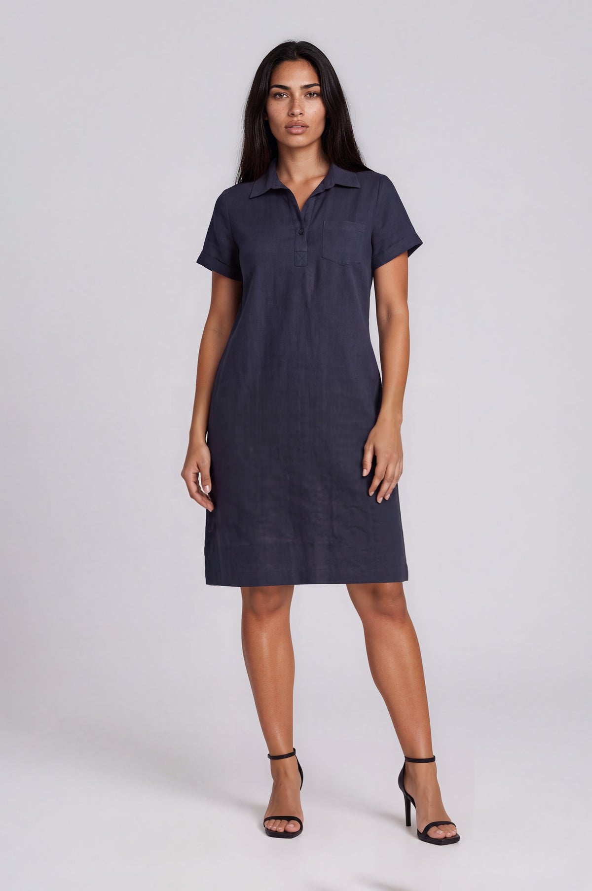 LINEN SHIRTY DRESS MD 398-2ND