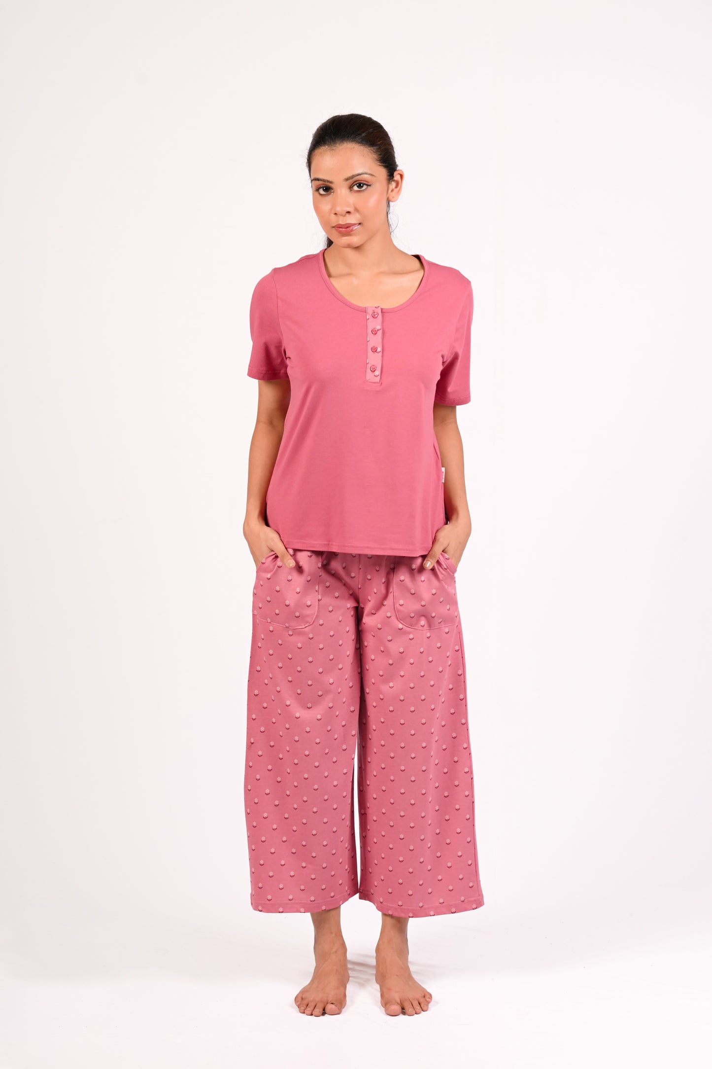 Juliya 3/4 Pant with Tee MN 406 image 6