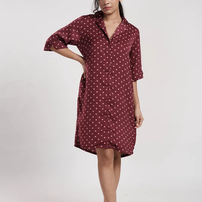 SATIN VALANTINA NIGHT SHIRT MN 379-3RD