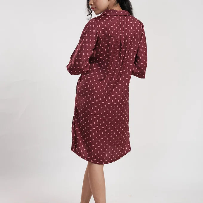 SATIN VALANTINA NIGHT SHIRT MN 379-3RD