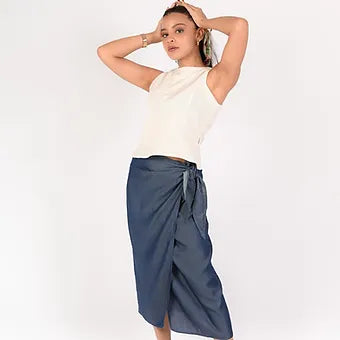 CHAMBRAY BELLA SKIRT MS 051-2ND