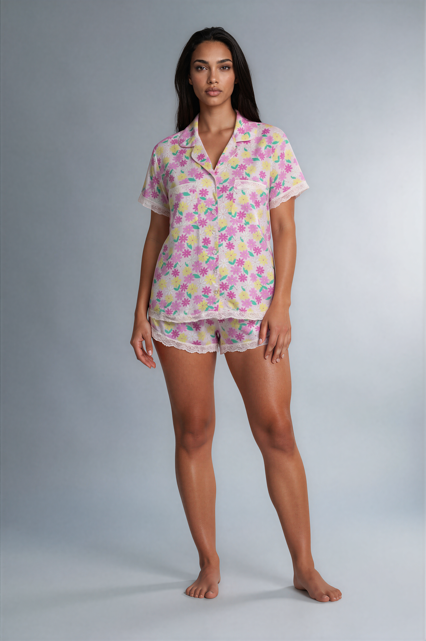 COTTON MIMMY PJ SET MN 416 TEE WITH SHORT