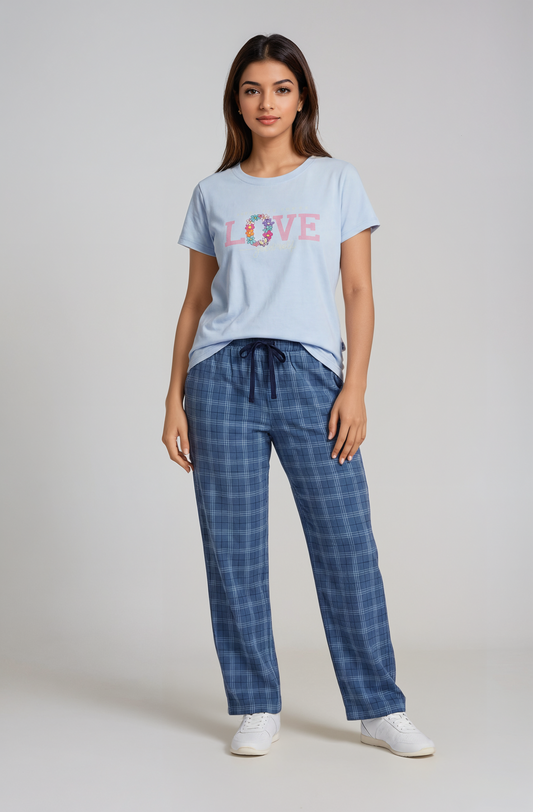 KNIT DREAMY PJ MN 419 TEE
 WITH PANT