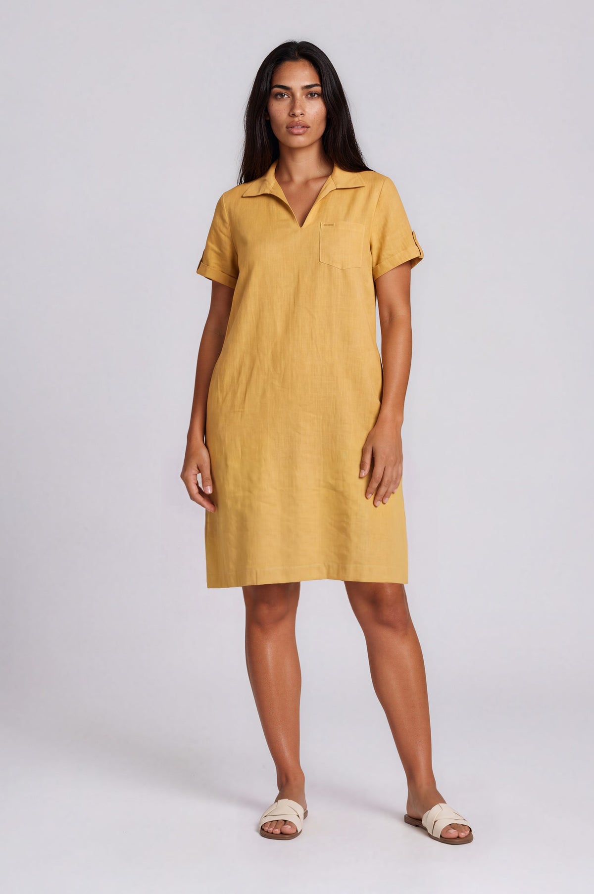 LINEN SHIRTY DRESS MD 398-2ND