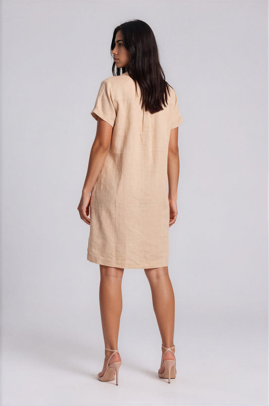 LINEN SHIRTY DRESS MD 398-2ND