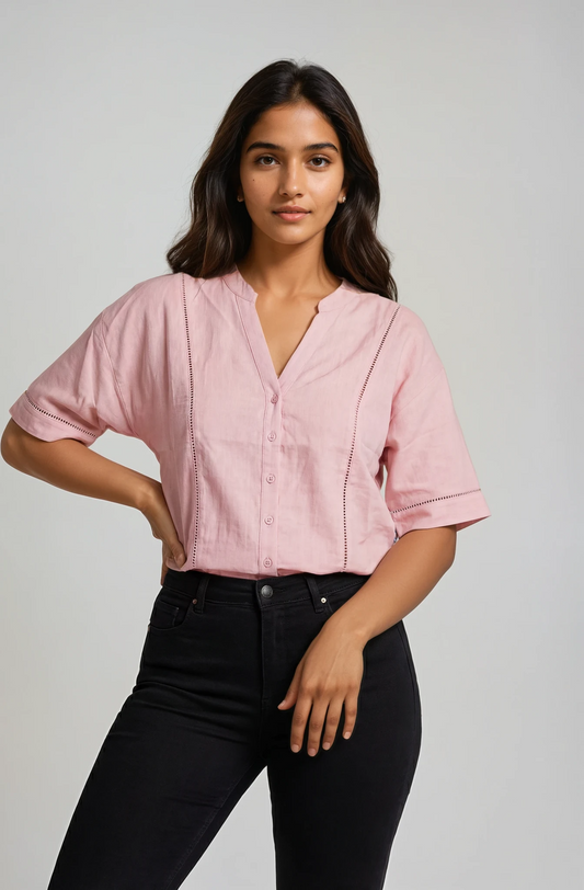 LINEN OLIVIA BLOUSE