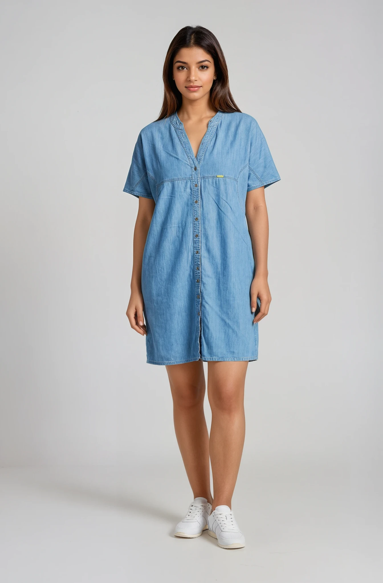 CHAMBRAY ELBA DRESS MD 375