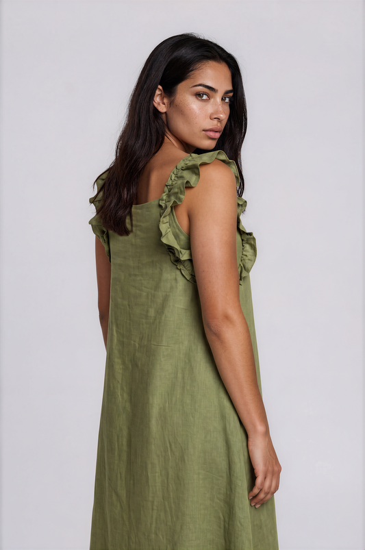 COTTON FRILLY DRESS MD 407