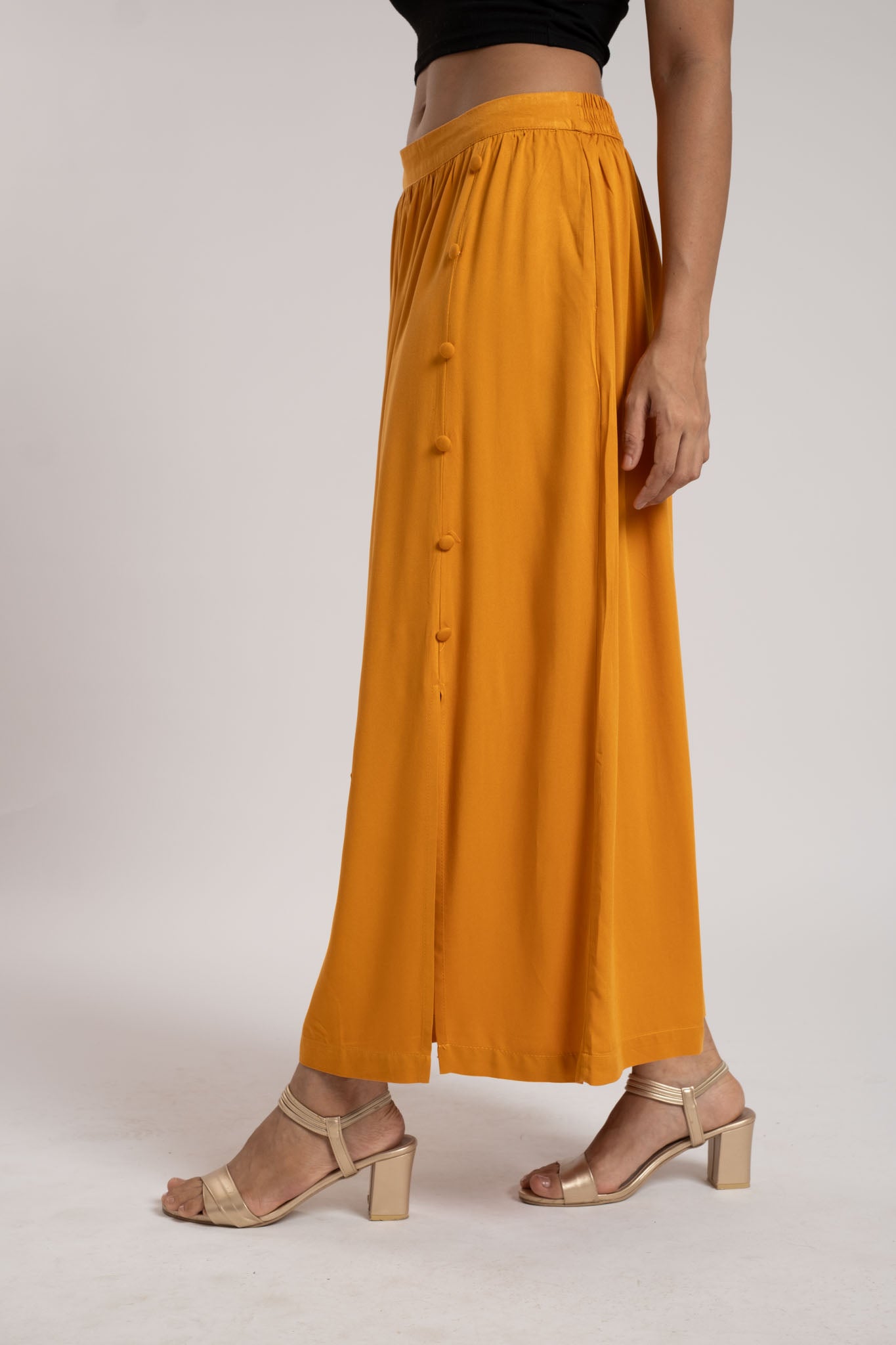 Side Buttoned Long Skirt MS 49 image 1