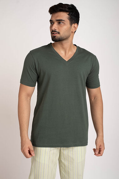 V NECK TEE MMN 001/2