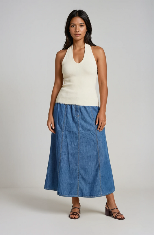 CHAMBRAY ANNA SKIRT MS 56