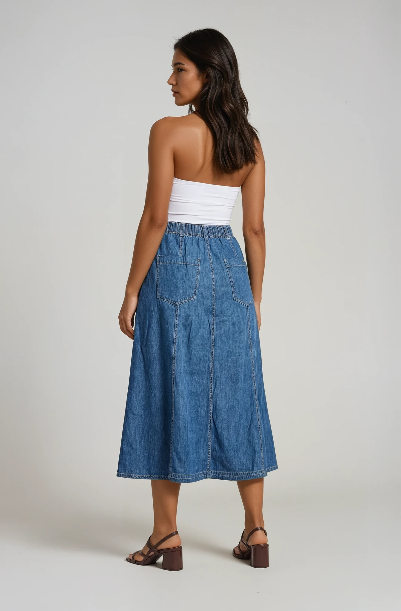 CHAMBRAY ANNA SKIRT MS 56