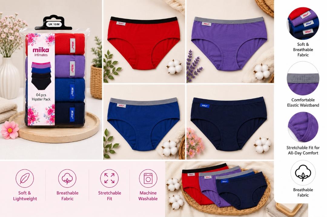 KNIT 4PCS HIPSTERS ML 003-2ND